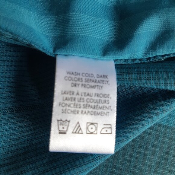 CALVIN KLEIN  SZ L Slim Fit 100% Cotton Blue Plaid LS Men's Button Up Shirt - Picture 13 of 16